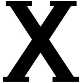 LETRA 30mm - X