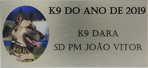 PLACA - K9 DO ANO DE 2019