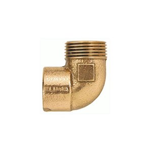 Cotovelo Macho Rosca x Bolsa Bronze Sem Anel Eluma
