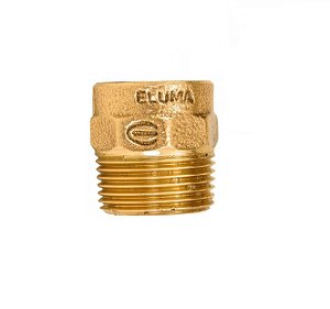 Conector Macho Bolsa X Rosca Bronze Sem Anel Eluma