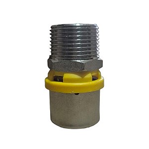 Conector Macho Bolsa x Rosca Pex Multicamada Gás Emmeti