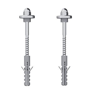 Kit Parafuso Aço Carbono Zincado p/ Vaso W1/4 X 90 Bucha N10