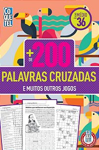 Livro Coquetel Mais de 200 Palavras Cruzadas Ed 36