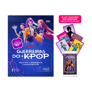 Kit de 10 envelopes com 50 cromos do Livro Ilustrado Oficial Guerreiras do KPop