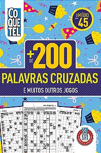 Livro Coquetel + 200 Palavras Cruzadas Médio 45
