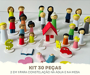 Bonecos para Constelação Familiar na água e na mesa com 30 peças - EVA