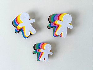 Bonecos para Constelação Familiar na água e na mesa - Cores - 30 peças