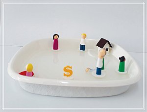 Campo Mórfico Fibra de Vidro 33 x 33 cm - Para Constelação na Água
