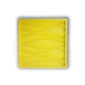Forma 100% Silicone Alta Qualidade para Gesso ou Cimento 3D Modelo Ondas 30X30 Cm