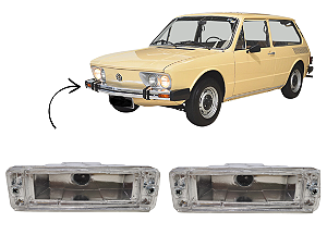 Par De Lanterna Pisca Cristal Vw Brasilia E Variant II