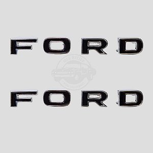 Par Emblemas Letras Ford Capô Corcel Belina 68 79 70 71 72