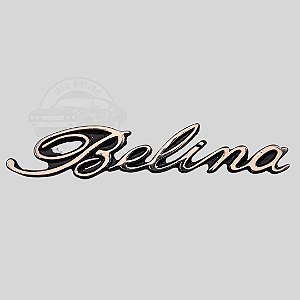 Emblema Belina Manuscrito / Metal Cromado