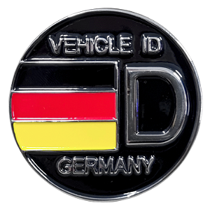 Plaqueta Redonda Germany emblema Golf Jetta Passat Fusca