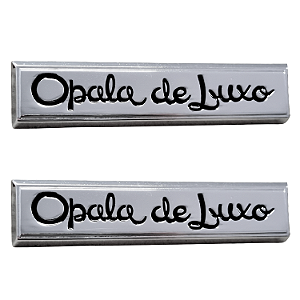Emblema Plaqueta GM Opala Deluxo 2unidades em metal