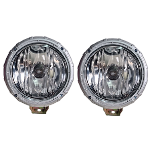 Par de Farol Redondo Milha 180mm Universal Estilo Off Road