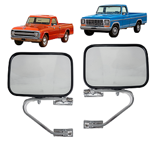 Par Retrovisores Ford F1000 Estilo Americano 8x5 Pickup Ford F100, F1000 e Chevrolet C10 Clássicas
