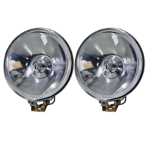 Farol Auxiliar Cromado 125mm com Lente de Vidro – Modelo Universal para Fusca, Kombi, Jeep e Carros Antigos