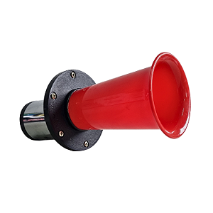 Buzina Uga Uga Tipo Calhambeque 12V Vermelha Som Clássico Para Carros Antigos Fusca Buggy Caminhão