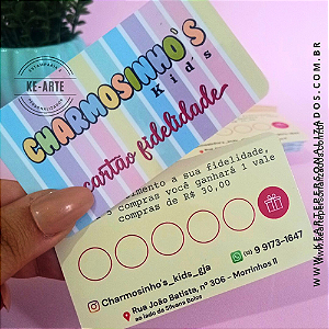 Cartão fidelidade + adesivos *