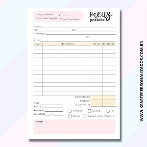 Bloco de Pedidos - 100 folhas