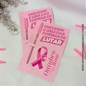 Card "Formas de Lutar" + escovinha - Coleção Outubro Rosa