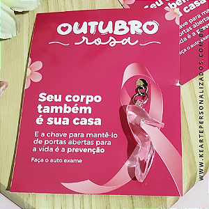 Chaveiro Sapatinho rosa - Coleção Outubro Rosa