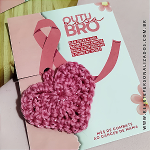 Chaveiro de crochê - Coleção Outubro Rosa