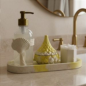 Kit de Banheiro Yellow Shell – Concreto Decorado