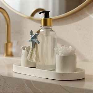 Kit Maré Serena – Bandeja de Concreto com Dispenser