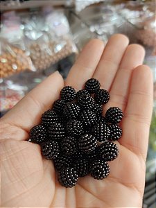 Pérola craquelada 10 mm 20g preto