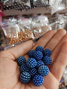 Pérola craquelada 12 mm 20g azul royal