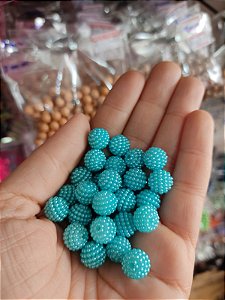 Pérola craquelada 10 mm 20g azul