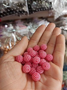 Pérola craquelada 10 mm 20g rosa