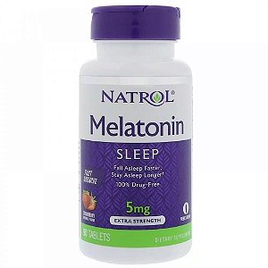 Melatonina - 5 mg - Fast Dissolve Sabor Morango - 90 comprimidos | Natrol