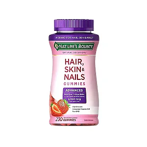 Hair, Skin & Nails Advanced - 230 Gummies - Sabor Morango | Nature's Bounty