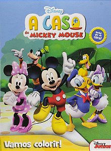 A Casa Do Mickey Mouse - Disney Vamos Colorir - Livro Com Giz De Cera