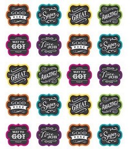 Chalkboard Brights Stickers - 120 Stickers - Tcr5618