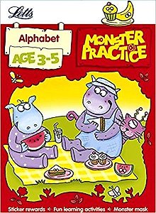 Monster Practice - Alphabet - Age 3-5 - Book With Sticker