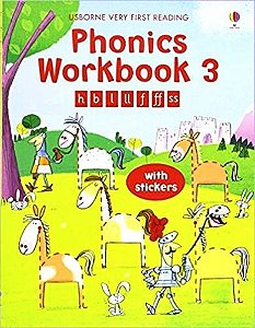 Phonics Workbook 3 - Usborne Very First Reading - Book With Stickers
