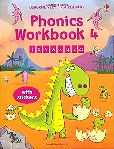 Phonics Workbook 4 - Usborne Very First Reading - Book With Stickers
