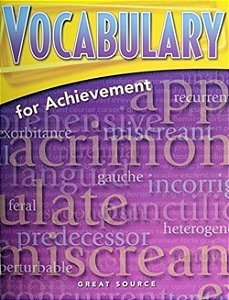 Vocabulary For Achievement: Teacher Edition Grade 10 Fourth Course 2006
