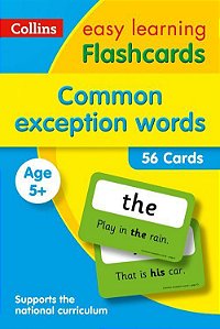 Common Exception Words Flashcards - Collins Easy Learning KS1 - 56 Cards - Age +5