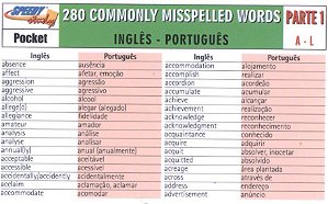 280 Commonly Misspelled Words Parte 1 (A - L) - Inglês - Português