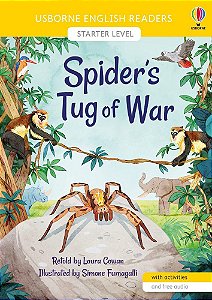 Spider's Tug Of War - Usborne English Readers - Level Starter - Book With Activities And Free Audio