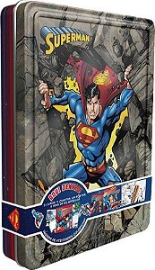Superman - Aventuras Na Lata! - Livros Com Adesivos E Poster