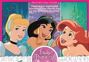 Disney Princesas Prancheta para Colorir com 1.500 Adesivos