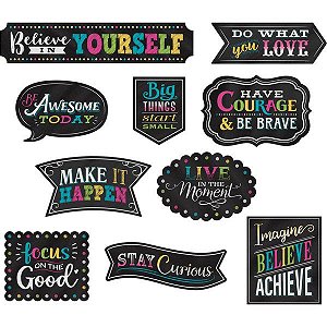 Clingy Thingies - Chalkboard Bringhts - Positive Sayings - (Tcr77881)