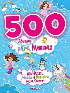 500 Adesivos Para Meninas - Azul