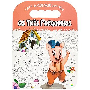 Livro De Colorir Com Alça: Três Porquinhos, Os