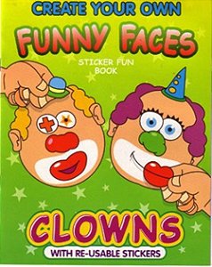 Create Your Own Funny Faces - Pirates - Sticker Fun Book With Re-Usable Stickers